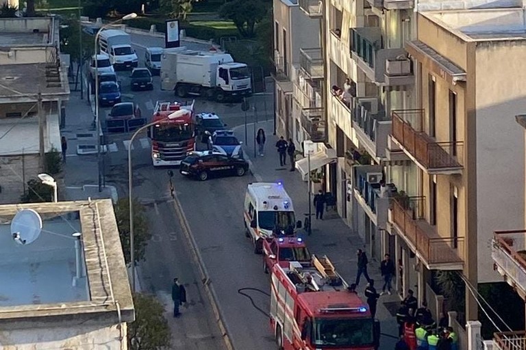 incendio ad Andria