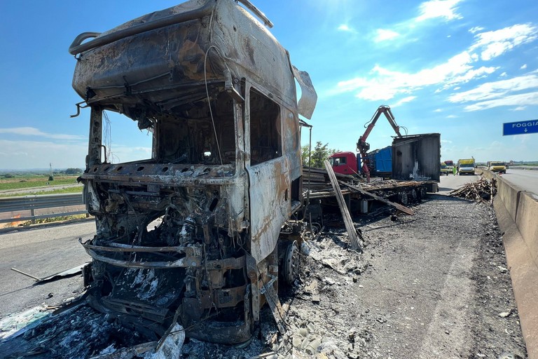 incendio ad Andria