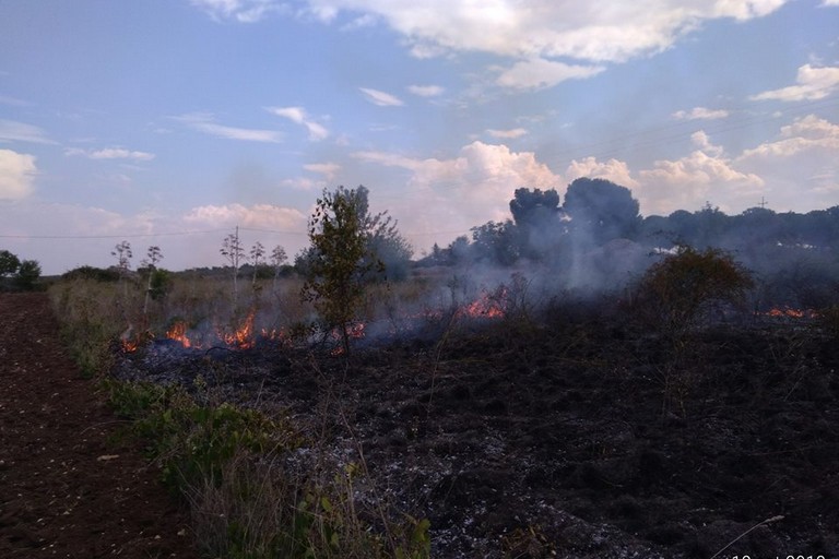 incendio contrada Trulli del Piano Mangieri