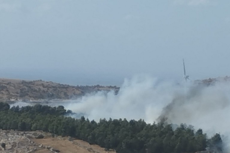 incendio sulla Murgia