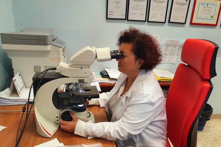 La dott ssa Nenna a lavoro