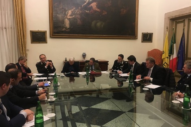 riunione su criminalità nelle campagne