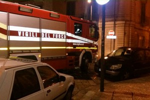 Incendio centro storico vigili