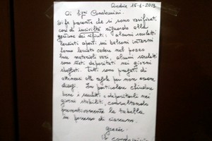 Condomino Andria inciviltà