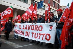 Corteo sindacati BAT