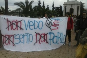 Striscione marcia Libera Andria