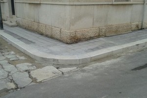 Marciapiede senza scivolo Sacro Cuore