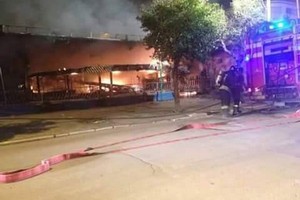 Giostra in fiamme a Largo Torneo ad Andria