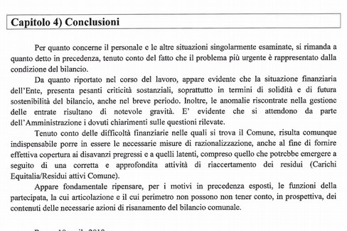 le conclusioni del MEF