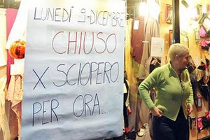 Sciopero negozi