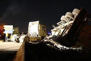 Tir ribaltato