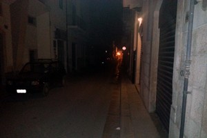 Via Bandiera e Moro buia