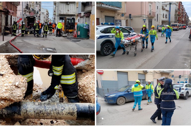 Misericordia e Vigili del fuoco al lavoro