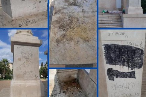 Rifiuti ed indifferenza imbrattano il Monumento ai Caduti di Andria