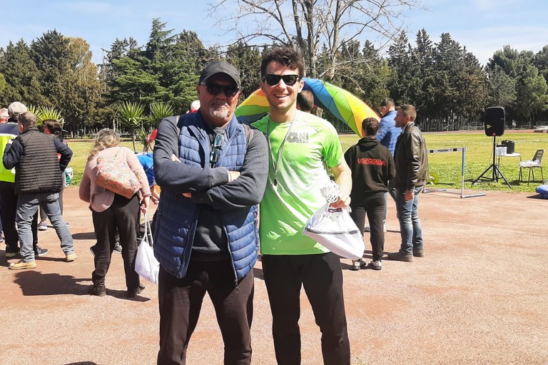 Nicola Lomuscio con il tecnico Pino Tortora