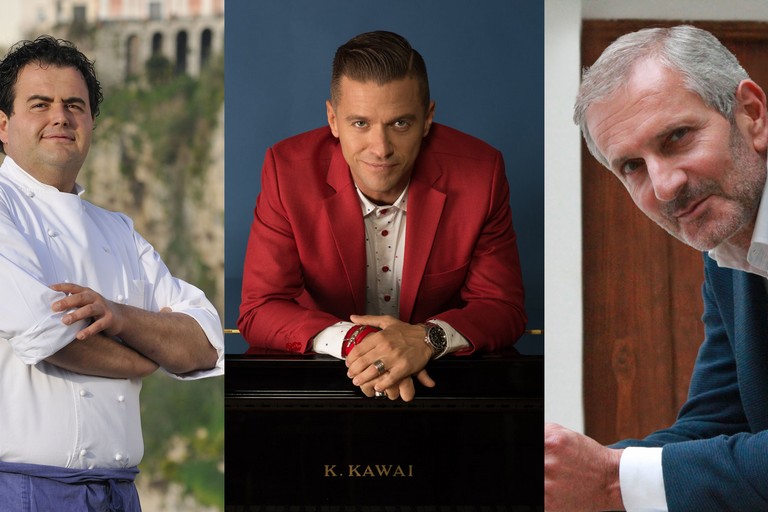 lo chef Gennaro Esposito, lo scrittore Gianrico Carofiglio e il musicista Matthew Lee