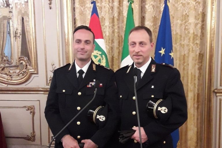 I due poliziotti omaggiati a Roma