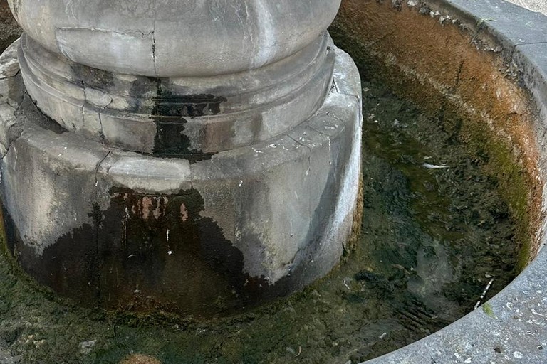 Degrado ed incuria per la storica fontana di piazza Porta la Barra