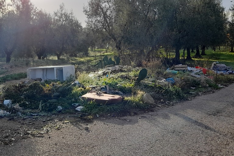 Abbandono di rifiuti ad Andria