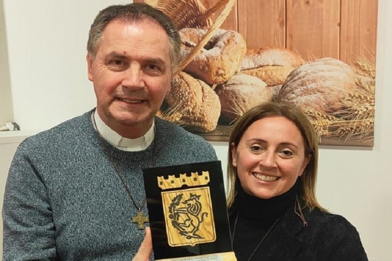 Sindaco Giovanna Bruno con il Rettor Maggiore don Angel Fernandez Artime