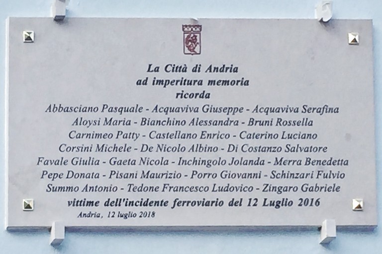 commemorazione incidente ferroviario