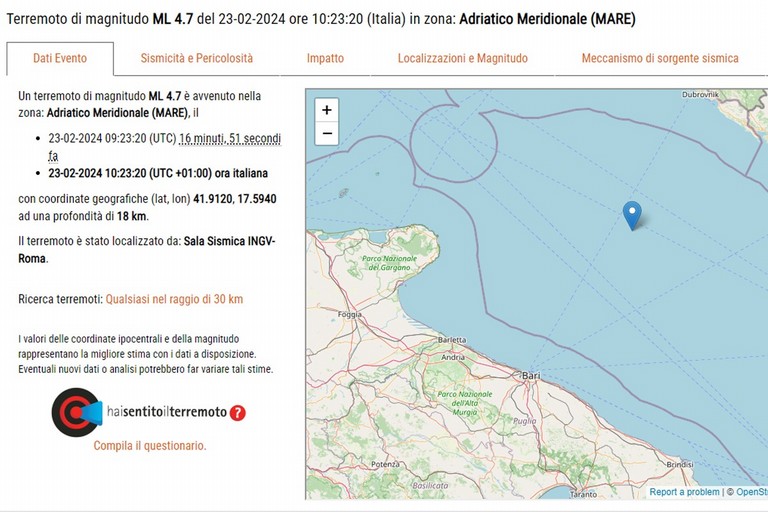 terremoto febbraio