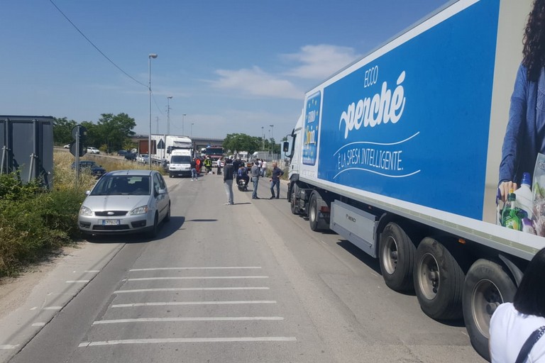 Luogo dell'incidente a Trani