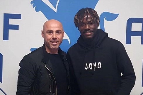 David Yeboah con il DS Fabio Moscelli