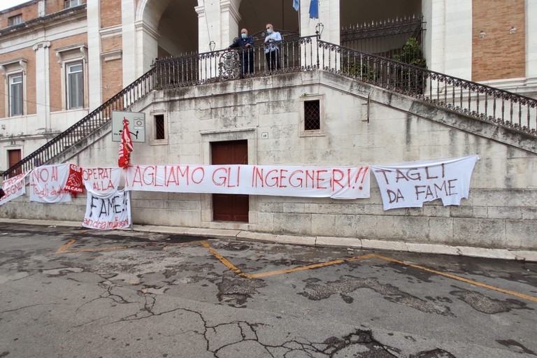 Sciopero generale dei lavoratori dell'AndriaMultiservice. <span>Foto Antonio D'Oria</span>