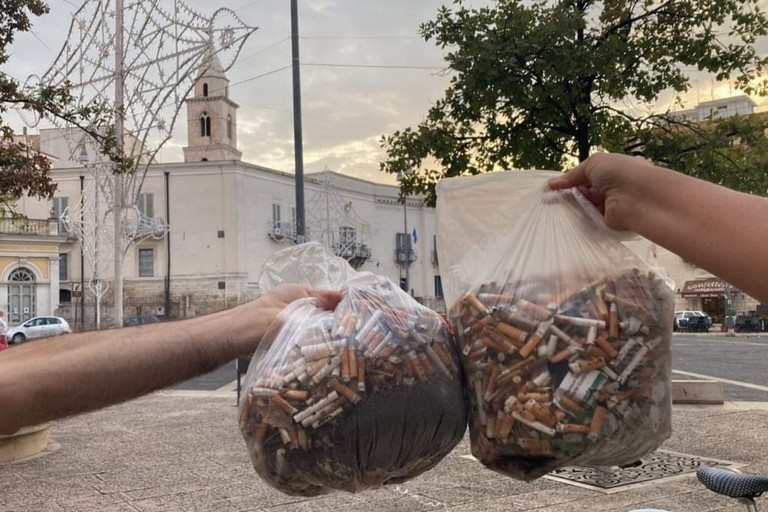 Oltre 5000 mozziconi raccolti in pieno centro ad Andria