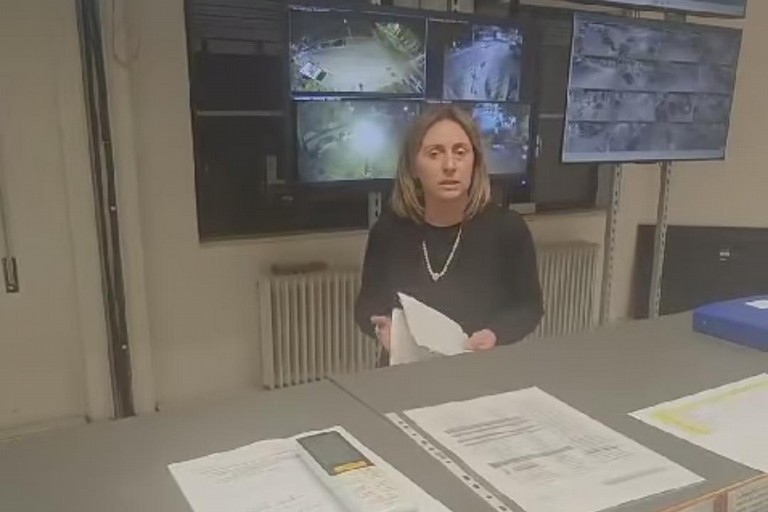 Avv. Giovanna Bruno, Sindaco di Andria nella sala operativa della Polizia Locale